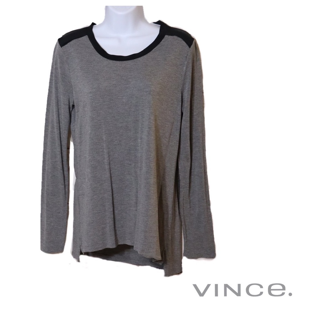 Vince Longline Gray and Black Tunic